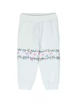 Chiara Ferragni Kids спортивные брюки с принтом Eyelike из коллаборации с Monnalisa, синий