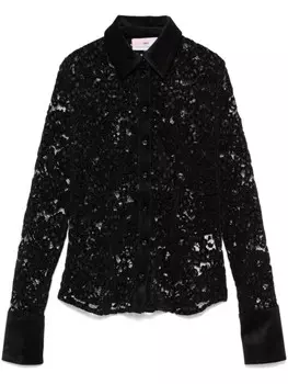 Chiara Ferragni кружевная рубашка, черный