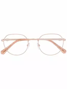 Chiara Ferragni очки в круглой оправе с блестками, золотистый