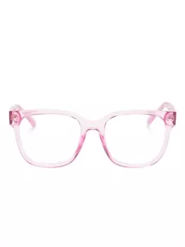 Chiara Ferragni очки в прозрачной квадратной оправе, розовый