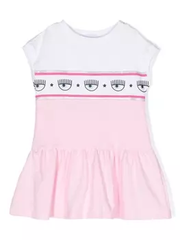 Chiara Ferragni платье с логотипом, розовый