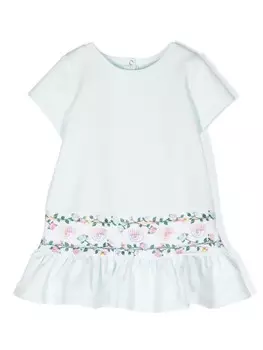 Chiara Ferragni расклешенное платье с цветочным принтом, синий