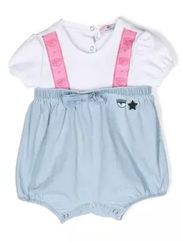 Chiara Ferragni ромпер с вышивкой Eyelike, синий