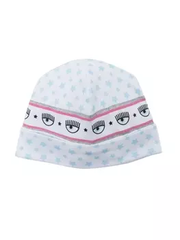 Chiara Ferragni шапка бини с принтом, белый