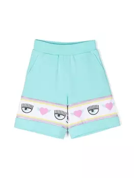 Chiara Ferragni шорты с логотипом, синий
