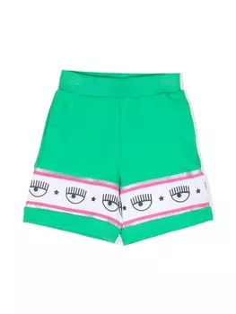 Chiara Ferragni шорты с логотипом, зеленый