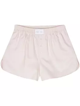 Chiara Ferragni шорты с нашивкой-логотипом, розовый