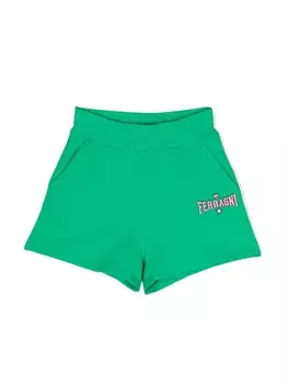 Chiara Ferragni шорты с вышитым логотипом, зеленый