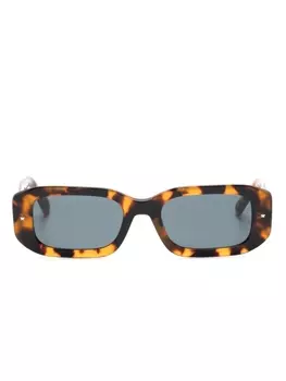 Chiara Ferragni солнцезащитные очки Subway в прямоугольной оправе, коричневый