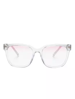 Chiara Ferragni солнцезащитные очки в квадратной оправе с блестками, серебристый