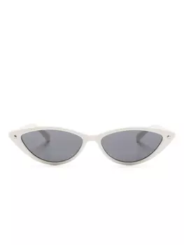 Chiara Ferragni солнцезащитные очки в оправе 'кошачий глаз' с декором Eyelike, белый