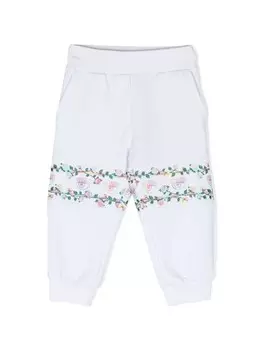 Chiara Ferragni спортивные брюки с принтом Eyelike из коллаборации с Monnalisa, белый