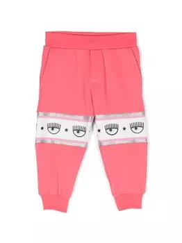 Chiara Ferragni спортивные брюки с узором Eyelike, розовый