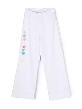 Chiara Ferragni спортивные брюки со стразами, белый
