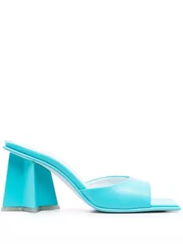 Chiara Ferragni square-toe block-heel sandals, синий