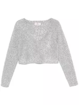 Chiara Ferragni свитер с люрексом, серый