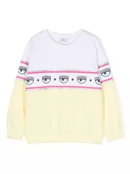 Chiara Ferragni толстовка с логотипом Eyelike, белый