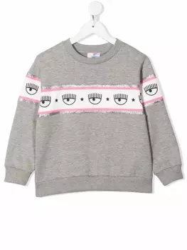 Chiara Ferragni толстовка с логотипом, серый