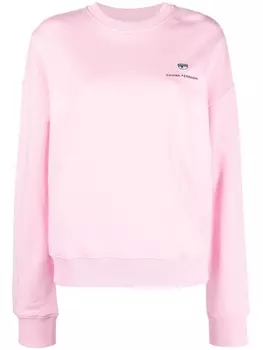 Chiara Ferragni толстовка с нашивкой Eye, розовый