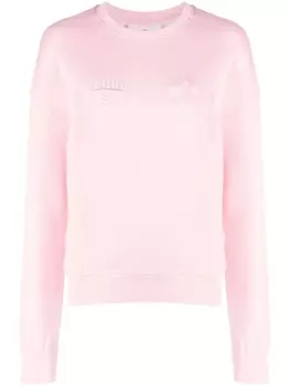 Chiara Ferragni толстовка с вышивкой Eye Star, розовый