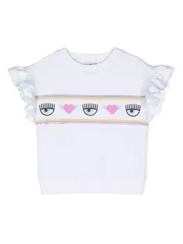 Chiara Ferragni топ Eyelike, белый