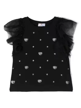 Chiara Ferragni топ с логотипом, черный