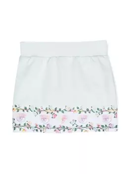 Chiara Ferragni юбка с цветочным принтом и узором Eyelike, синий