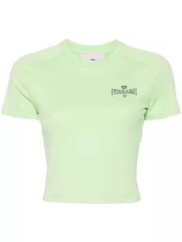 Chiara Ferragni укороченная футболка с принтом Eyelike, зеленый