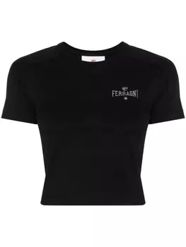 Chiara Ferragni укороченная футболка с принтом Eyelike, черный