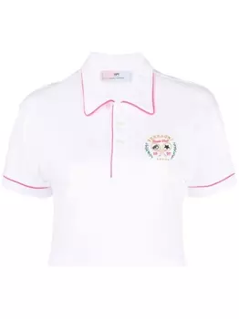 Chiara Ferragni укороченная рубашка поло, белый