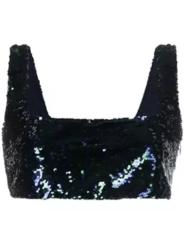 Chiara Ferragni укороченный топ Party с пайетками, синий