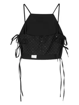 Chiara Ferragni укороченный топ с кристаллами, черный