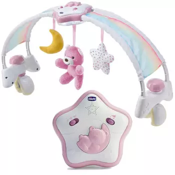 Chicco, First Dreams радуга над кроватью 2в1, розовый