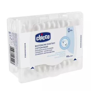 Chicco, Ушные палочки 0 м + 60 шт