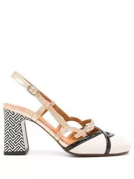 Chie Mihara туфли-лодочки Mazael со вставками, нейтральный цвет