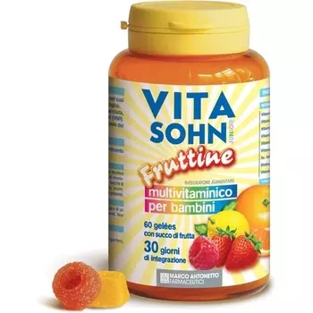 Chiesi Vitasohn Junior Fruttine Мультивитамины и минералы, 60 конфет Chiesi Farmaceutici
