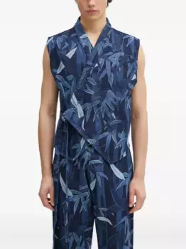 Chiku-Rin Camo жилет KENZO, синий