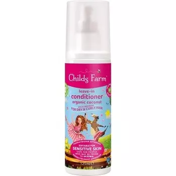 Childs Farm Kids Coco-Nourish Несмываемый кондиционер 125 мл Органический кокос для ухода за сухими вьющимися волосами Питает Подходит для сухой чувствительной кожи головы, склонной к экземе