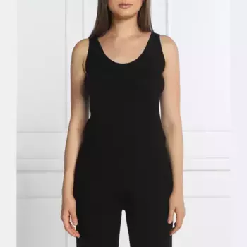 Чилийский шелковый топ приталенного кроя Max Mara, черный