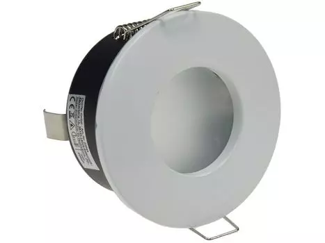 ChiliTec точечный светильник встраиваемый FRR-84, круглый, белый для влажных помещений IP44, матовое переднее стекло