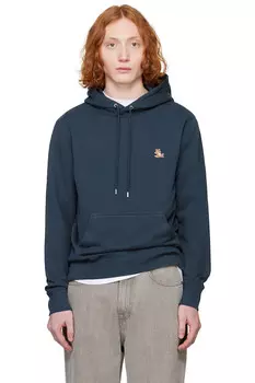 Чиллакс патч худи обычное Maison Kitsun, синий