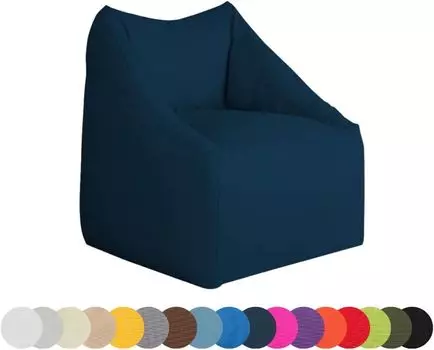 Chilly Pilley Mini Bean Bag Водонепроницаемая подушка для сиденья Напольная подушка Кресло Садовая подушка со спинкой сиденья (темно-синий)