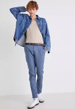 Чино Jpstmarco Jjdave With Belt Jack & Jones, синий фарфор