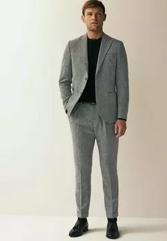 Чино NOVA FIDES HERRINGBONE CHINOS SLIM FIT Next, серый