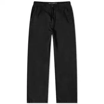 Чино Stone Island из матового хлопкового холста, черный