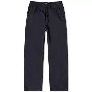 Чино Stone Island из матового хлопкового холста, темно-синий
