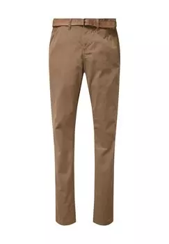 Чинос, однотонный, с поясом, мужской Tom Tailor, цвет Honey Camel