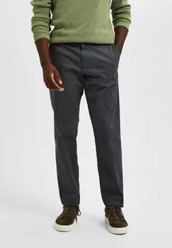 Чинос Selected Homme, черный меланж