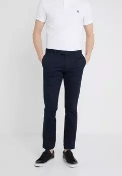 Чиносы БРЮКИ НА ПЛОСКОЙ ПЛАНЕ Polo Ralph Lauren, авиатор темно-синий