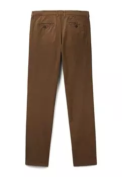 Чиносы IN BRUSHED STRETCH GABARDINE, GARMENT DYED United Colors of Benetton, коричневый
